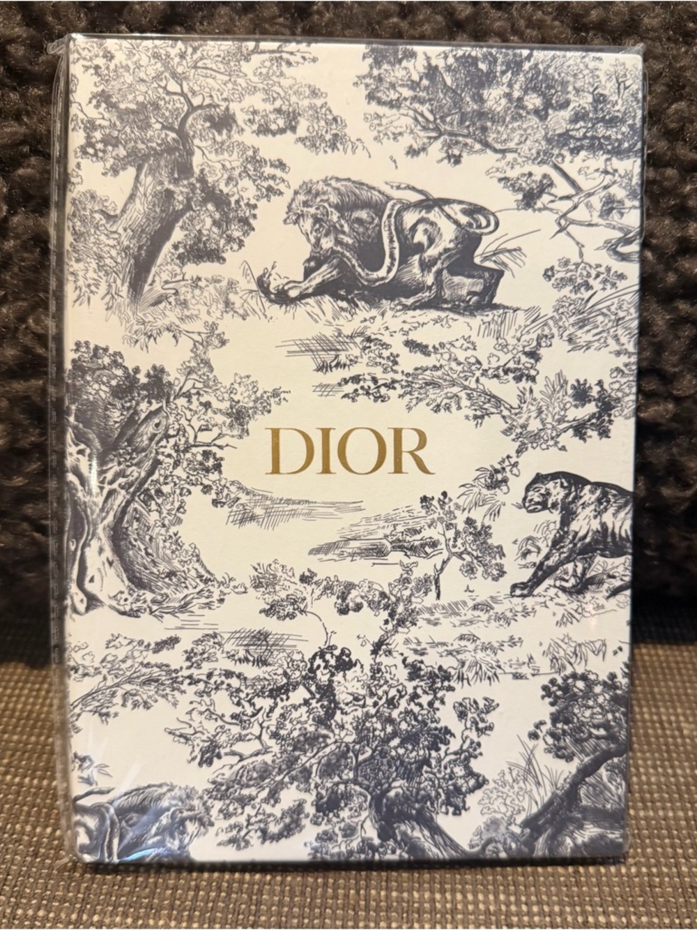 Dior Toile de Jouy Journal White, Navy & Gold